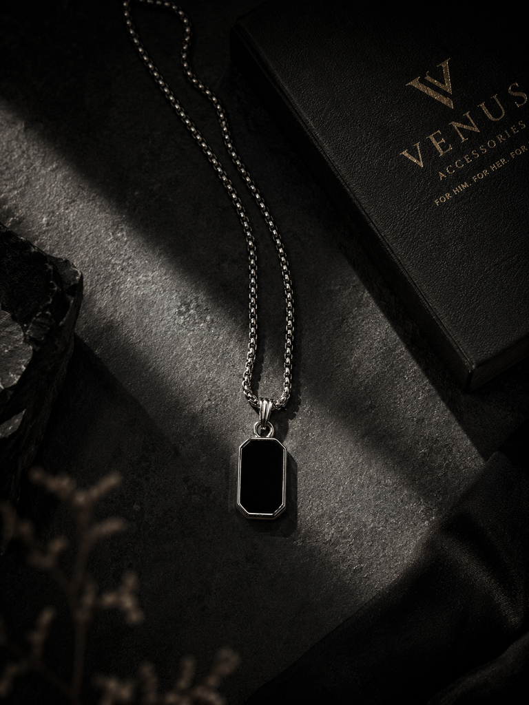 Silver black stone (large)